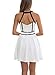 Drimmaks Womens Halter Hollow Out Club Party Fit and Flare Cocktail Skater Dress (L, DM003-White)