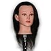 HAIREALM 18'' 100% Human Hair Cosmetology Mannequin Head for Hair Styling Training Head Manikin Doll Head (Table Clamp Stand Included) HA0212P