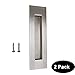 6 in Rectangular Recessed Sliding Door Handles Finger Pulls Flush 304# Stainless Steel 2 Pack