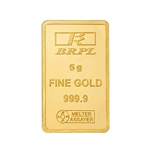 Bangalore Refinery 24k (999.9) 5 gm Yellow Gold Bar