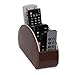 Homeze PU Leather Remote Control Holder and Caddy Organizer Stand for TV Remote and Table Top