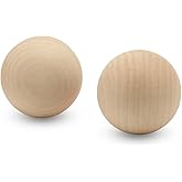 4 inch Round Wooden Balls for Crafts, Bag of 2 Unfinished and Smooth Round Birch Hardwood Balls, and Wooden Spheres, by Woodpeckers