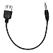 3.5mm Male AUX Audio Plug Jack to USB 2.0 Female Converter Cable Cord Car MP3