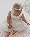 California Tot Rabbit Ears Faux Leather Bow–Super Stretch Nylon Headbands for Baby Toddler Girls, Set of 4 (Desert Bloom)