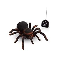 Cute Sunlight Wireless Remote Control Spider Toy Realistic 8 Inch Tarantula Animal Figures Funny Prank Joke Scare Gag Gifts for Halloween Christmas Party Decor Birthdays Holidays April Fool Pranks