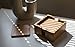 Kuratere Bamboo Coasters 6 Pack with Holder â€“ Eco-Friendly 100% Natural Bamboo Wood Coaster for Drinks â€“ Stylish Furniture Protection