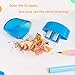 HILELIFE Pencil Sharpener - 6 Pack Pencil Sharpener Manual, Number 2 Pencils Drawing Pencils Colored Pencil Sharpeners 2 Holes Hand Held Pencil Sharpener for Kids