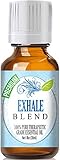 Exhale Blend 100% Pure, Best Therapeutic Grade Essential Oil - 30ml / 1 (oz) Ounce - Comparable to DoTerra's Breathe & Young Living's Raven Blend - Peppermint, Eucalyptus, Lemon, Tea Tree, Ravensara