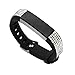 EPYSN Replacement Bands Compatible for Fitbit Alta / Alta HR,Bling Silver Rhinestone Accessories Dressy Bracelet Band Wristband for Women Black