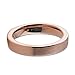 Charming Jewelers Tungsten Wedding Band Ring 4mm Men Women Comfort Fit 18k Rose Gold Black Flat Cut Brushed