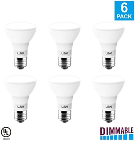 LUNO R20 Dimmable LED Bulb, 6.5W (45W Equivalent), 480 Lumens, 5000K (Daylight), Medium Base (E26), UL Certified (6-Pack)