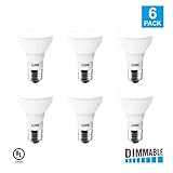 LUNO R20 Dimmable LED Bulb, 6.5W (45W Equivalent), 480 Lumens, 5000K (Daylight), Medium Base (E26), UL Certified (6-Pack)