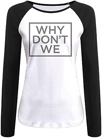 Why Don't We Women Creative Print Graphic Tee Long Sleeve T-Shirt Long-Sleeved Size XL
