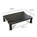 2 Lb. Depot Monitor Stand, Printer Stand with Adjustable 3 Heights Riser, 15.5 x 11.5 Inches, Black Plastic
