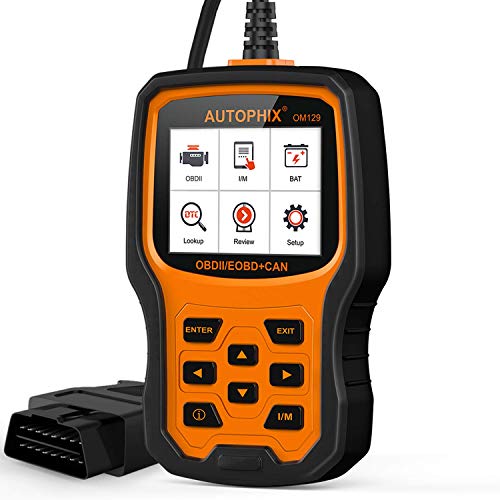 AUTOPHIX Gold one size OBD2 Scanner OM129 Auto Vehicle Automotive OBDII Check Engine Light Error Code Reader Car Diagnostic Tool with Battery Voltage Test-Orange