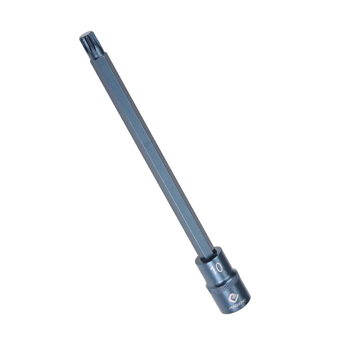 TA-VIGOR Triple Square Spline Bit Socket, 1/2" Drive x M10 (10mm) CR-V Key Socket, Premium S2 Steel Bits, Bit with 8" Length for Car, Trucks, Bike Repair(for Hand Use Only)