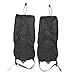 1 Pair Jet Black Unisex Double Sealed Velcro Zippered Closure TPU Strap Waterproof 400D Nylon Cloth Leg Gaiters Leggings Cover for Biking Boating Fishing Skiing Snowboarding Hiking Climbing Hunting