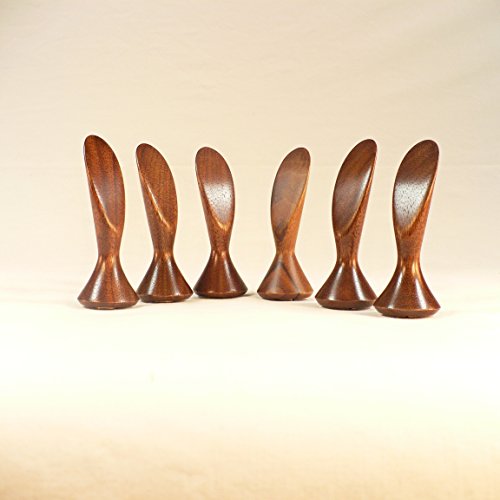 Lamp Finial, Black Walnut, Smooth Crescent Pattern