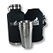 Yukon Growlers Gift Set - Insulated 64 oz Beer Growler with Carrying Case and 4 Stainless Steel Pint Glasses – Keeps Beer Cold and Carbonated for 24+ Hours – Improved Leak Proof Lid