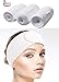 SINLAND Spa Headband for Women Ultra Soft Adjustable Makeup Hair Band with Magic Tape, Stretch Head Wrap for Bath, Shower, Facial Mask, Yoga