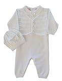 Baby Boys' Christening Outfit with attached Vest and Hat