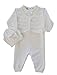 Boutique Collection Baby Boys' Christening Outfit with Attached Vest and Hat, 3M White