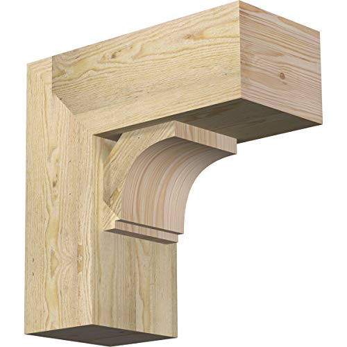 Ekena Millwork BKT0806X18X18IMP05RDF Imperial Block Bracket w/Offset Brace, 18"…
