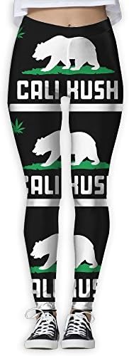 WomensPowerYogaPants California Kush Marijuana Leaf Star Bear Legalize Pot Weed Womens Yoga Pants Fitness Power Flex Leggings Digital Printed