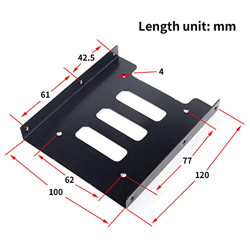 SAISN HDD/SSD Mounting Bracket, 2.5 to 3.5 Adapter, Hard Drive Holder (2 Pack)