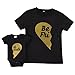 Mom & Baby Parent-Child Best Friend Printed Shirt Romper Family Clothes Outfits (M, Mommy)