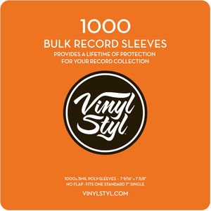 Vinyl Styl™ 45 RPM Vinyl Record Protective Outer Sleeves - 7" - 1000 Ct (Clear)