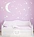 Moon and Stars Wall Decal/Star Wall Sticker/Kids Room Decal/Nursery decal/Home Decor