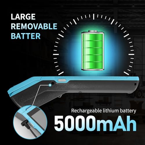 NETUM Handheld PDA Android 11.0 POS Terminal Receipt Printer Data Collector Portable Barcode Scanner Handheld Bluetooth USB WiFi BT4.0 BLUE (Included Paper Scroll 58 * 35)
