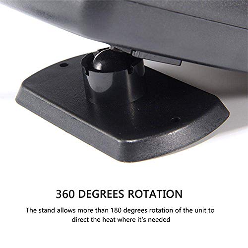 Portable Car Heater Car Defroster with Air Purification 12V 150W Auto Car 30 Seconds Fast Heating Defrost Defogger Demister Vehicle Ceramic Heater Fan for Windshield (Black)