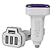 Car Charger 4 Port USB 5.2A Smart Intelligent for Apple Android Devices iPhone 7 Plus 6s Samsung White )