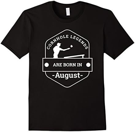 Mens Cornhole Legends Are Born In August T-Shirt  3XL Black