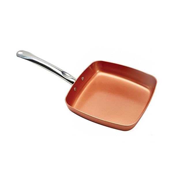 Copper Chef 9.5 Inch Square Frying Pan Skillet with Ceramic Non Stick