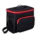 Adult Lunch Box Insulated Cooler Bag for Men and Women,Heat-resistant Reusable Lunchbox for Work Black