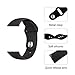 FITVII P1C Smart Watch Band Strap, Adujustable Replacement Classic Wristband for Kids Women Men (Black)