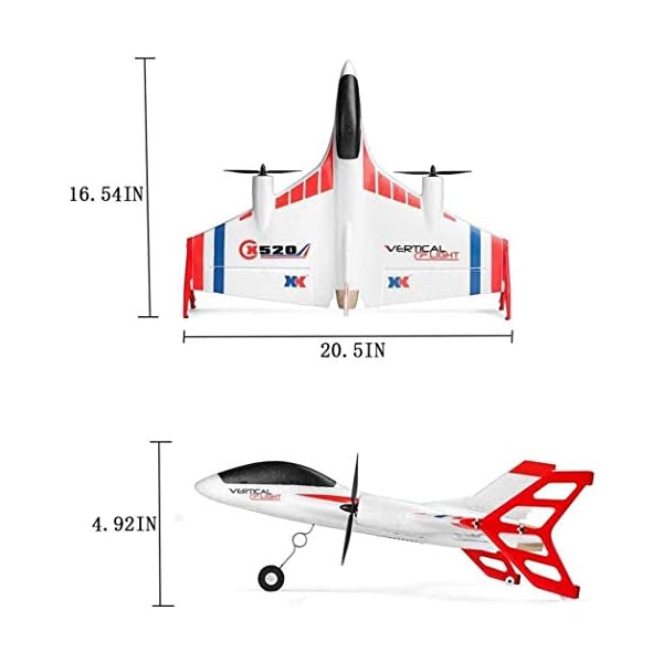 Bck RC-Fernbedienung Gleiter Hubschrauber 3D / 6G Flugmodus 2.4GHz Remote X520 Vertikal Home Land Delta Wing Flugzeug… – Bild 6