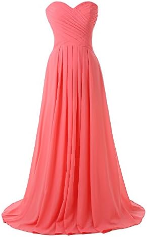Kiss Dress Strapless Long Bridesmaid Dresses Chiffon Sweetheart Evening Gowns