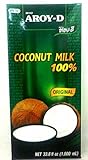 Aroy-D Coconut Milk, 33.8 Fluid Ounce (Pack of 4)