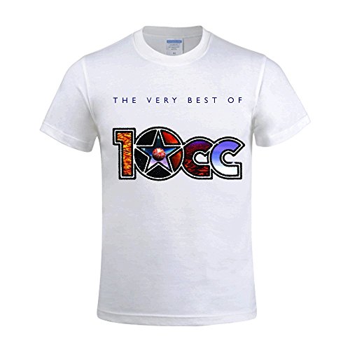 10cc The Very Best Of 10cc Men's O Neck Funny Tee Shirts White