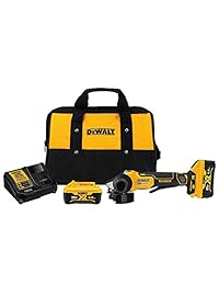 DeWalt dcg413r2 20 V max XR 4.5" Brushless Paddle Interruptor amoladora angular pequeña Kit con freno de Kickback