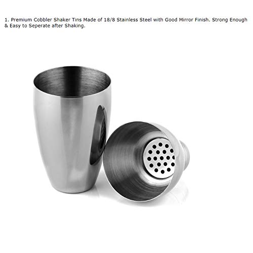 NXYJD Bar Tool Cocktail Shaker Set 5 Stück Bartender Kit Shaker, Jigger, Julep-Sieb, Löffel Mischglas – Bild 3