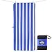 NewLyfe Microfiber Beach Towel for Travel - Quick Dry for Camping, Gym, Pool, Swimmers - Compact, Lightweight and Sand-Free with Easy Pack Carry Bag XL Blue