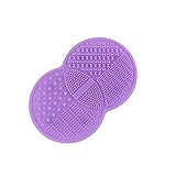 HENGSONG Women Silicone Makeup Brush Cleaner Washing Scrubber Board Cleaning Mat Pad Tool Pad (Purple)