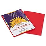 SunWorks 9903 - Construction Paper, 58 lbs., 9 x 12, Holiday Red, 50 Sheets/Pack-PAC9903