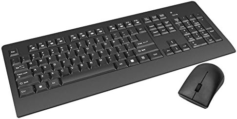 Klip Xtreme Inspire Wireless Multimedia Keyboard & Mouse- Waterproof, Low Profile, 2.4Ghz Compact Wireless dongle, Battery LED Indicator, 1000 DPI Resolution Optical Mouse- Black Color