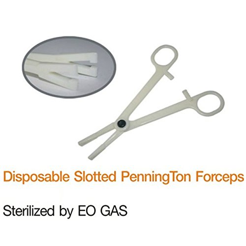 JOVIVI 5pc Disposable Slotted Triangle Pennington Forceps Plier Piercing Tool Piercing Supply